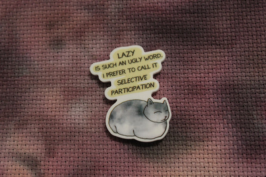 Snarky Lazy Cat Needle Minder